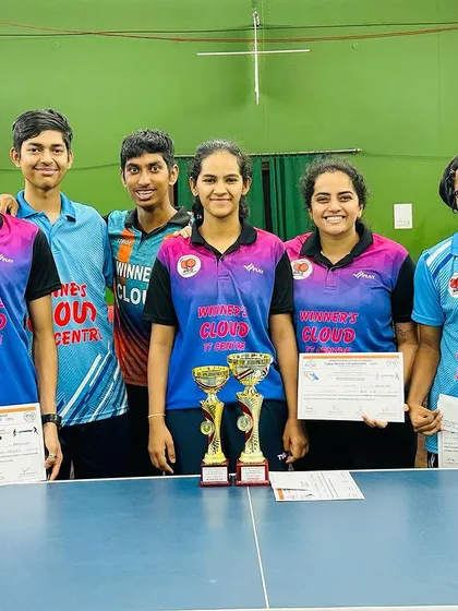 Our team of winners from the 2nd Karnataka State Ranking Tournament 2023, where we secured the Women's Winner title and multiple podium finishes.