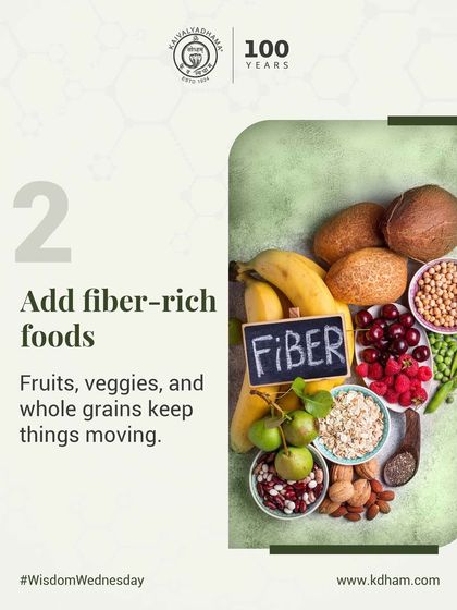 Adding fiber-rich foods like fruits, vegetables, and whole grains to your diet is essential for digestive health and regularity.