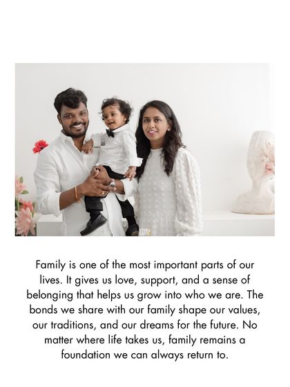 A classic family portrait that speaks to the foundation of love and support that family provides.