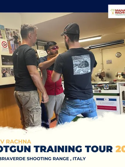 Our shooters get hands-on experience with equipment maintenance and setup during our international training camp in Italy, ensuring a comprehensive understanding of their sport.