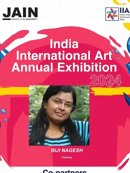 My official participant graphic for the India International Art Annual Exhibition.