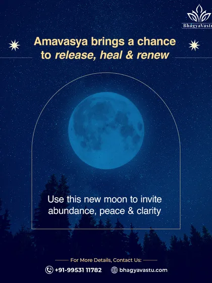 Embrace the healing energy of the new moon. The Amavasya night is a chance to release, heal, and renew. This visual serves as a reminder to use this powerful lunar phase to invite abundance, peace, and clarity into your life.