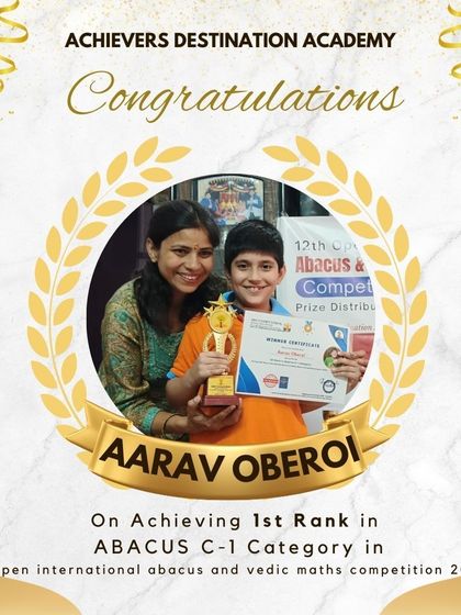 Achievers Destination Academy - Mental Math & Speed Calculation Our Star Achievers: Competition Winners & Graduates photo 51