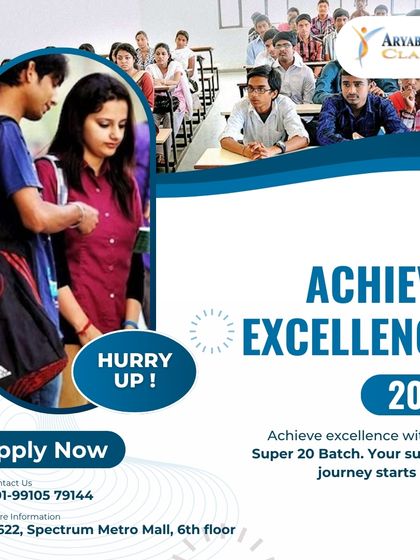 Achieve excellence in 2024 with our Super 20 Batch. Your journey to success starts here, with an intensive program designed to help you reach your full potential. Apply now, don't wait.