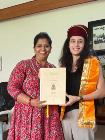 **A Leader in Sports and Education.** A proud moment as our High-Performance Director, Dr. Kusumm Singh, receives her PhD. Her dedication to continuous learning sets a powerful example for everyone at the academy.