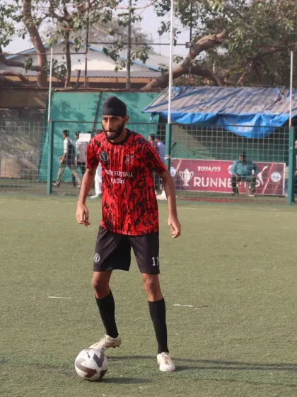 A player demonstrating ball control during the Republic Cup final.