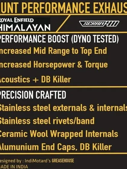 All the key features of our Grunt performance exhaust, from the materials used to the dyno-tested power boost.