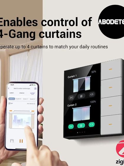 Our multi-functional control panels simplify your life by consolidating controls. This single unit enables the operation of up to four separate curtains or blinds, allowing you to match your daily routines with precision.