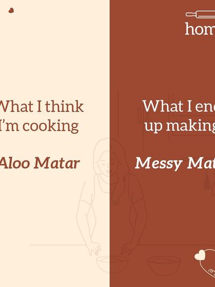 It's a tale as old as time. What I think I'm cooking: Aloo Matar. What I end up making: Messy Matar. The struggle is real.