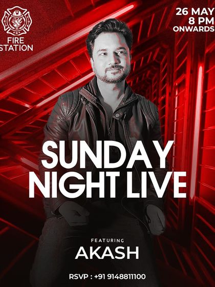 End your weekend on a high note with Sunday Night Live featuring Akash. Enjoy an evening of captivating music.