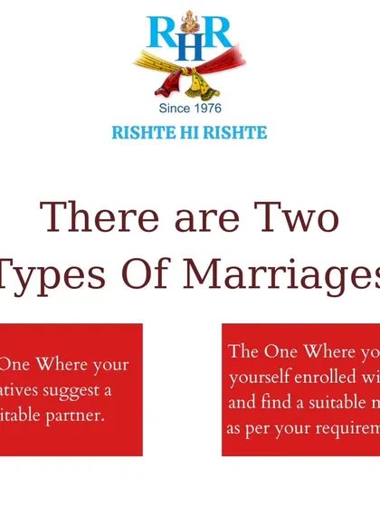 There are two types of marriages: one where relatives suggest partners, and one where you enroll with us to find a match based on your own requirements. Choose wisely.