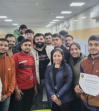 Another group photo from the workshop at Vaish College of Engineering. It's always rewarding to see so much enthusiasm for IoT.