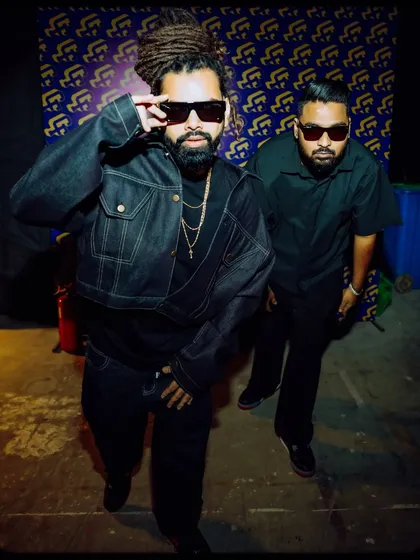 Me and JD from Gully Gang. We're a team, both on and off the stage.