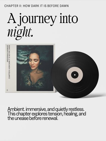 A graphic for Chapter II, 'How Dark It Is Before Dawn'. This content invites the audience to engage with the deeper themes of the music.