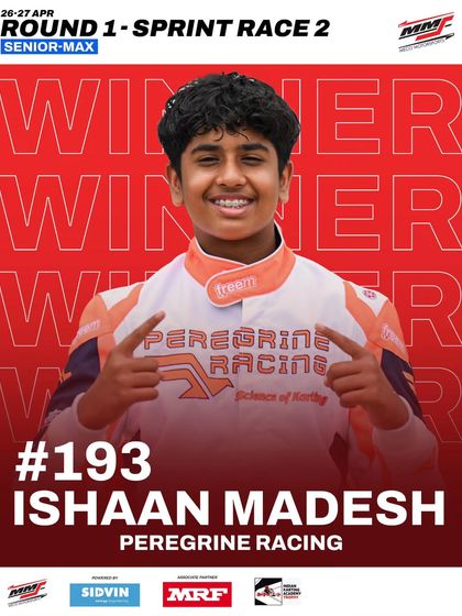 Ishaan Madesh ruled the Senior Max category from start to finish in Round 1 of the Meco Meritus Cup.