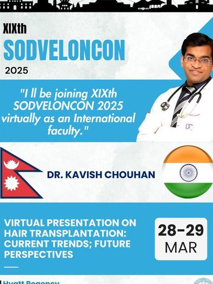 An announcement for my virtual presentation at SODVELONCON 2025, the conference for the Nepal Society of Dermatology, where I spoke on future trends.