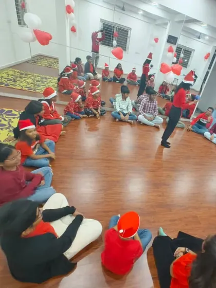 It's not all work and no play here! This is a snapshot from our Christmas celebration, where our students came together for games and fun. We believe in creating a friendly and joyful environment for everyone.