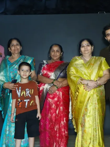 The Dhwani family together. Our events are a time for students, parents, and teachers to connect and celebrate as one large, supportive family.