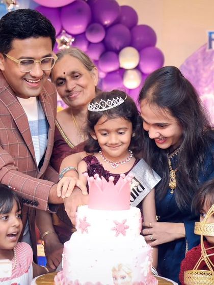 A vibrant 'Circus' themed birthday party, with red and white stripes, clown props, and colorful balloons, bringing the excitement of the big top to your event.