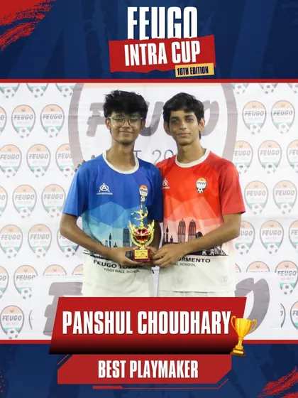 Panshul Choudhary, awarded Best Playmaker for his exceptional vision and control in the U-17/19 tournament.