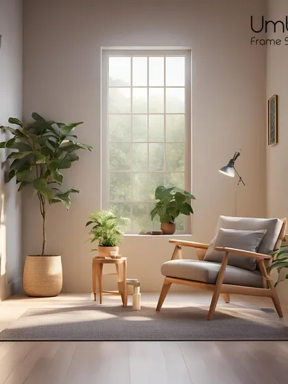 Natural light and plants are key to a tranquil yoga space. This design focuses on creating a bright and airy environment for mindfulness.