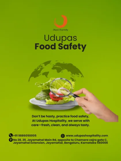 This graphic illustrates our promise of food safety. We believe in being careful, not hasty, to serve food that is fresh, clean, and always tasty.
