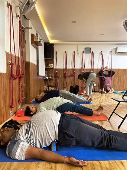 Savasana, or corpse pose, is the final and most important pose of any practice. Here, students are in a state of complete relaxation, integrating the benefits of their session.