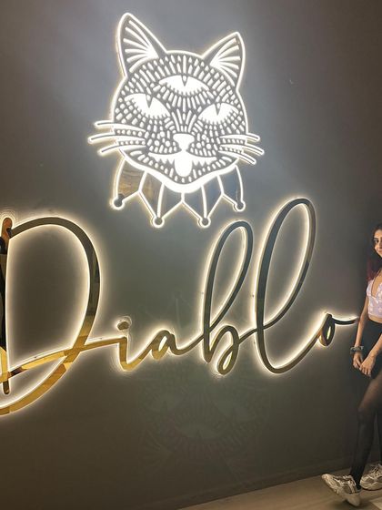 Had to get a picture at Diablo in Jaipur after an incredible night. The venue has such a unique vibe, and the crowd's energy was off the charts.