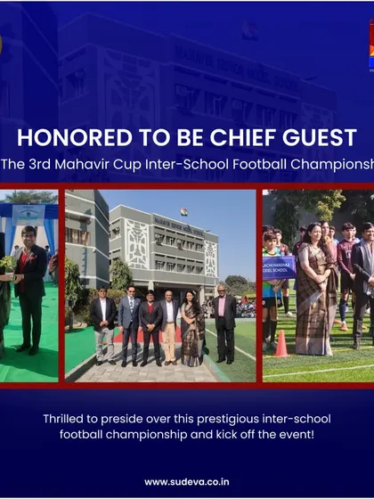 Our founder, Anuj Gupta, was honored to be the Chief Guest at the 3rd Mahavir Cup Inter-School Football Championship. We are committed to supporting football at all levels, from grassroots to professional.