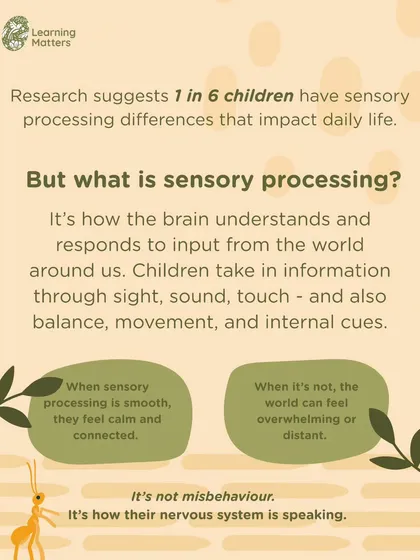 Research suggests 1 in 6 children have sensory processing differences. This is not misbehavior; it is how their nervous system is speaking. Understanding this allows us to respond with empathy and create neuro-affirmative learning environments.