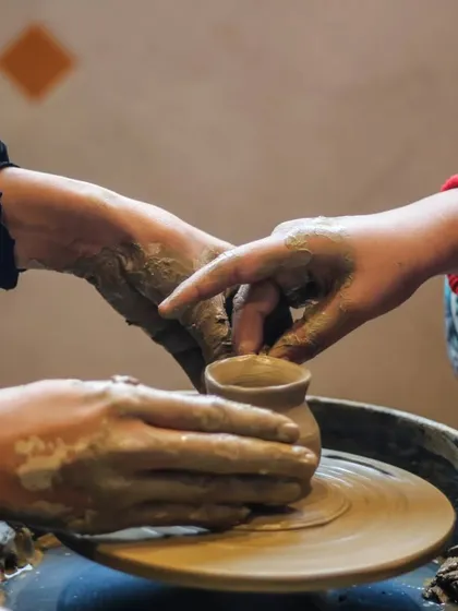 I guide little hands as they learn the art of pottery. This tactile experience helps children connect with natural materials, develop fine motor skills, and feel the immense satisfaction of creating something from scratch.