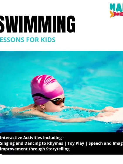 I offer interactive swimming lessons for kids that include singing, toy play, and storytelling to improve speech and imagination. It's a holistic approach to learning.