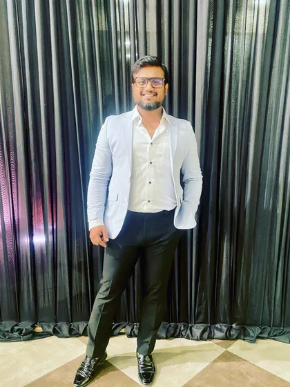 Posing after wrapping up a sangeet night. Seeing the event come together successfully is the best part of my job as a choreographer and event planner.