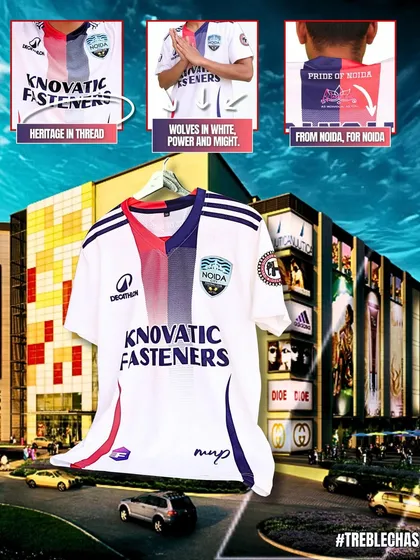 Wolves all in white. Our new home jersey embodies the courage, valor, and spirit of Noida, reflecting the DNA of the Wolfpack.