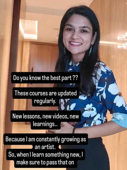 I believe in constant growth. My courses are regularly updated with new lessons and techniques because as I learn and evolve as an artist, I pass that knowledge on to you.