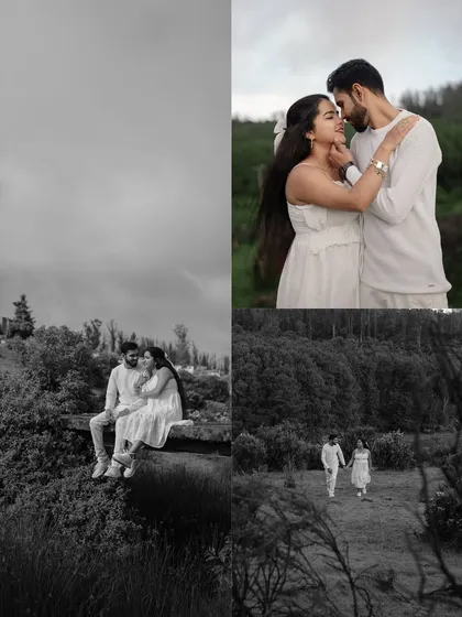 A moody and romantic collage featuring several black and white shots. This shows how I use monochrome editing to emphasize emotion and create a timeless, classic feel.