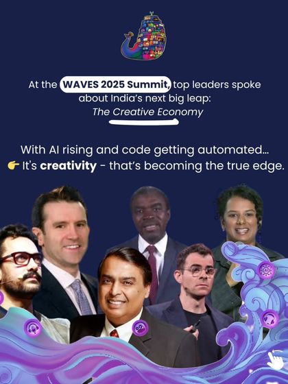 At the WAVES 2025 Summit, top leaders spoke about the Creative Economy. With AI rising, creativity is becoming the true edge.