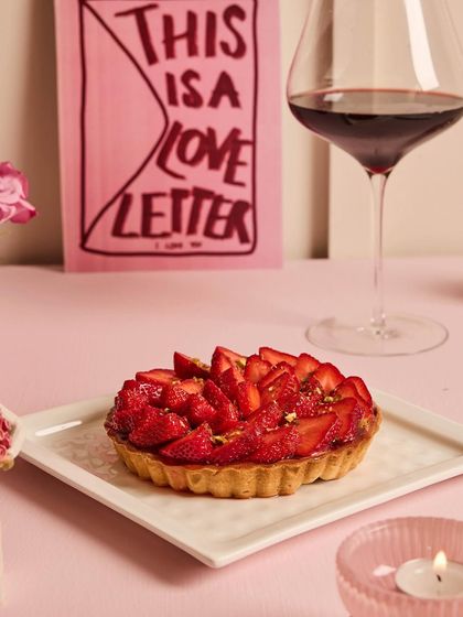Sweet elegance. Our strawberry tart is the perfect dessert for a romantic evening or a special celebration.