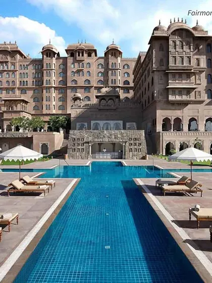 The Fairmont in Jaipur is a modern fortress-style palace, offering a unique blend of heritage and luxury for a destination wedding.