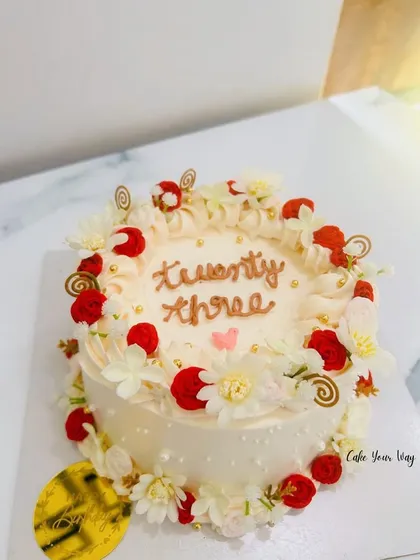 Keeping it sweet, simple, and stunning for 23. Every petal, every pearl, just perfect.