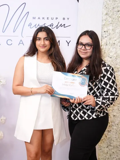 Celebrating another graduate! It's so fulfilling to see students grow and become certified makeup artists.