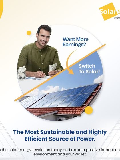 Want more earnings? Switch to solar. It's the most sustainable and highly efficient source of power, making a positive impact on your wallet and the environment.