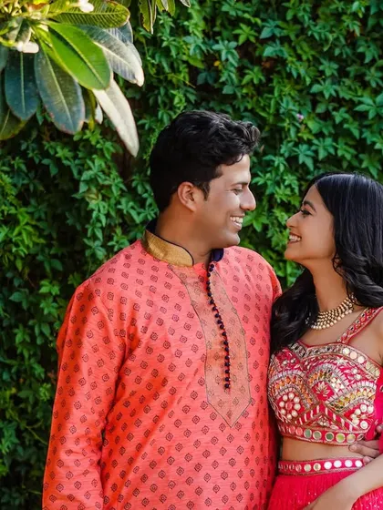 Sharing a private smile. I love capturing these simple, in-between moments where the couple is lost in their own world.