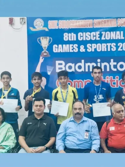 The podium picture for the boys' category at the CISE Zonal Games in Thane, with our student Zehn proudly among the winners.