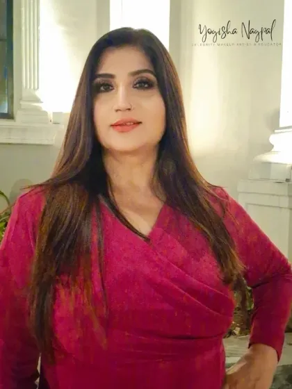 A minimal evening glam look that enhances natural features. The focus is on clean skin and a beautiful smile, proving that you don't need heavy makeup to look stunning.