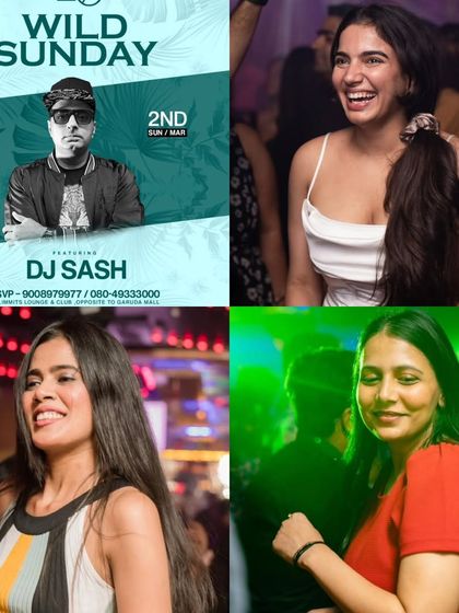 A collage from a 'Wild Sunday' night, filled with laughter and dancing.