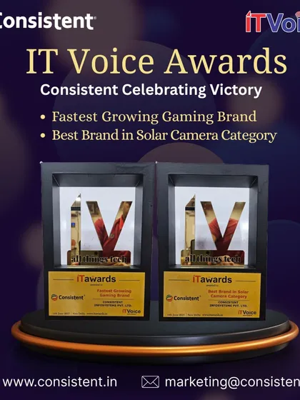 I am honored to be recognized by the IT Voice Awards as the "Fastest Growing Gaming Brand" and "Best Brand in Solar Camera Category." These awards are a testament to my commitment to quality, innovation, and customer trust.