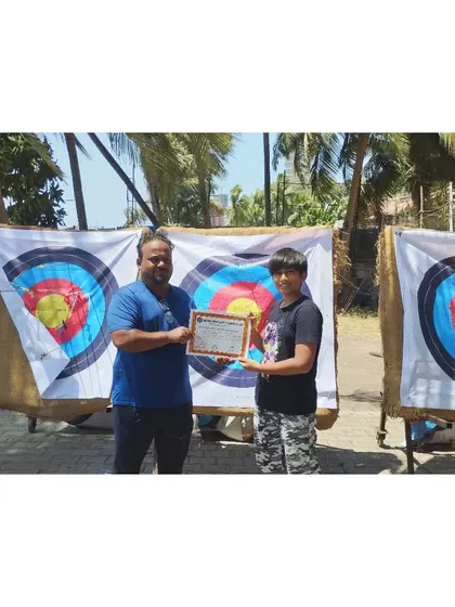 Another successful student from our May 2023 summer camp. He's now equipped with the fundamental skills of archery.