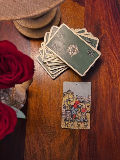 Daily inspiration from the Six of Cups. This card connects us to our past and the innocence of childhood, reminding us of the proverb, "Childhood shows you what morning shows the day."