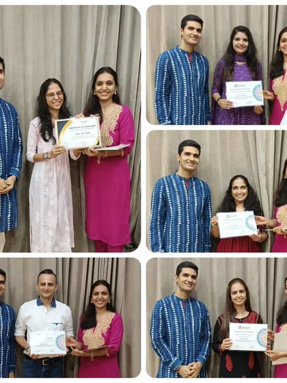 Collage of graduates from our January to May 200-hour YTTC batch in Mumbai.